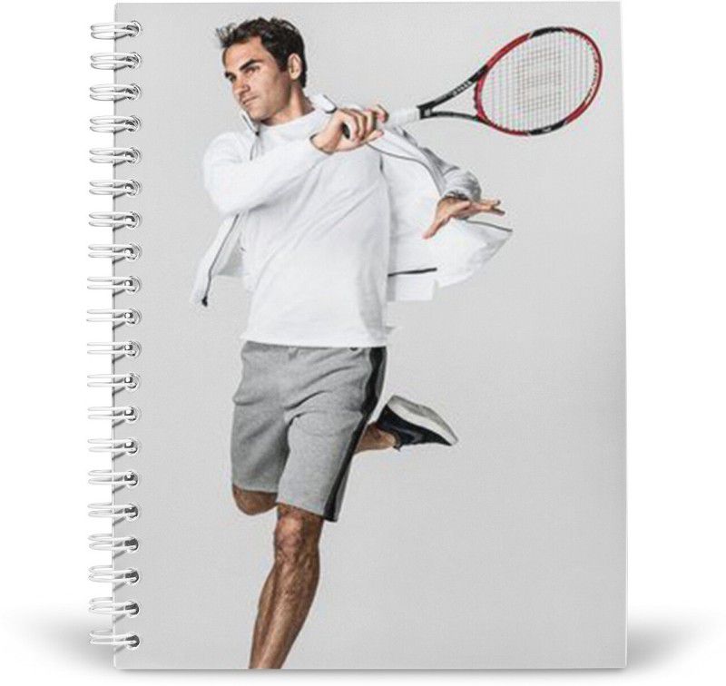 HeartInk Roger Federer A5 Notebook Ruled 100 Pages  (White)