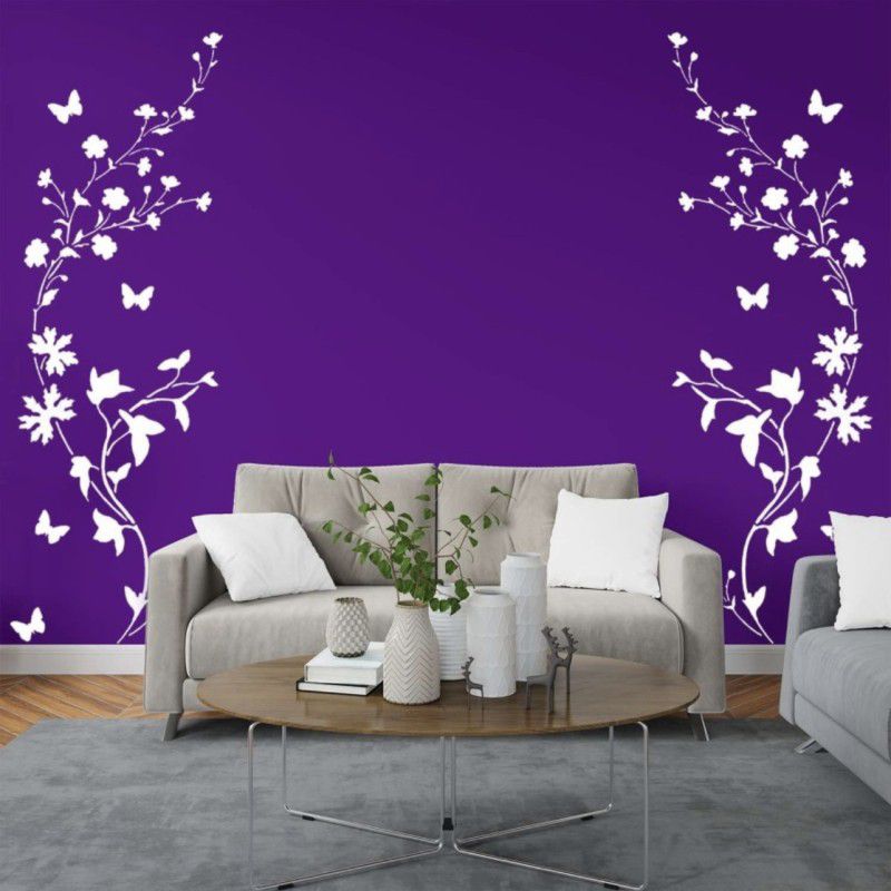 Aaradhya Collection Size: (16 x 24 Inches) Floral Design Reusable PVC Wall Stencil for Home Decor D118_0 Wall Stencil Stencil  (Pack of 1, Floral)