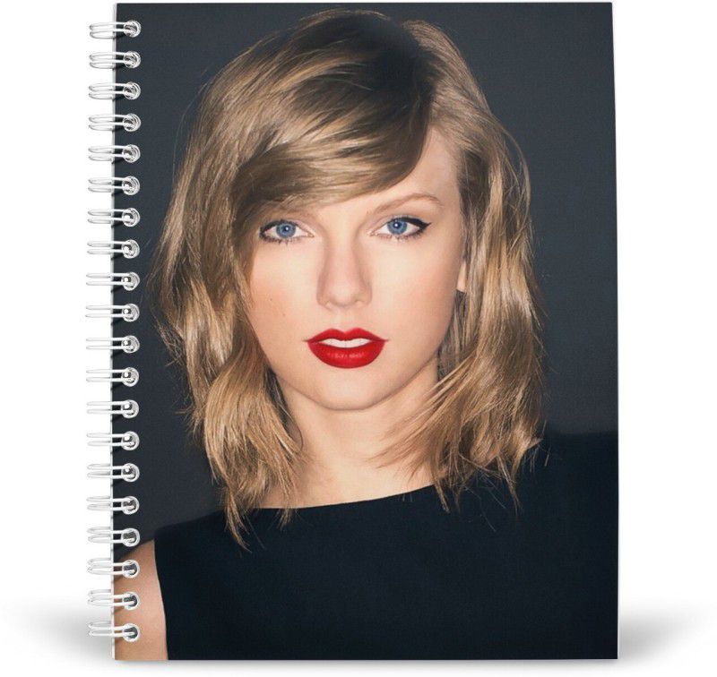 HeartInk Taylor Swift A5 Notebook Ruled 100 Pages  (Black)