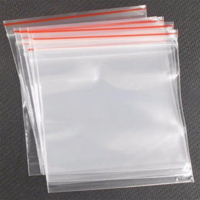 vinayaka mart Resealable Plastic Air Tight Pouch  (Clear Pack of 100)