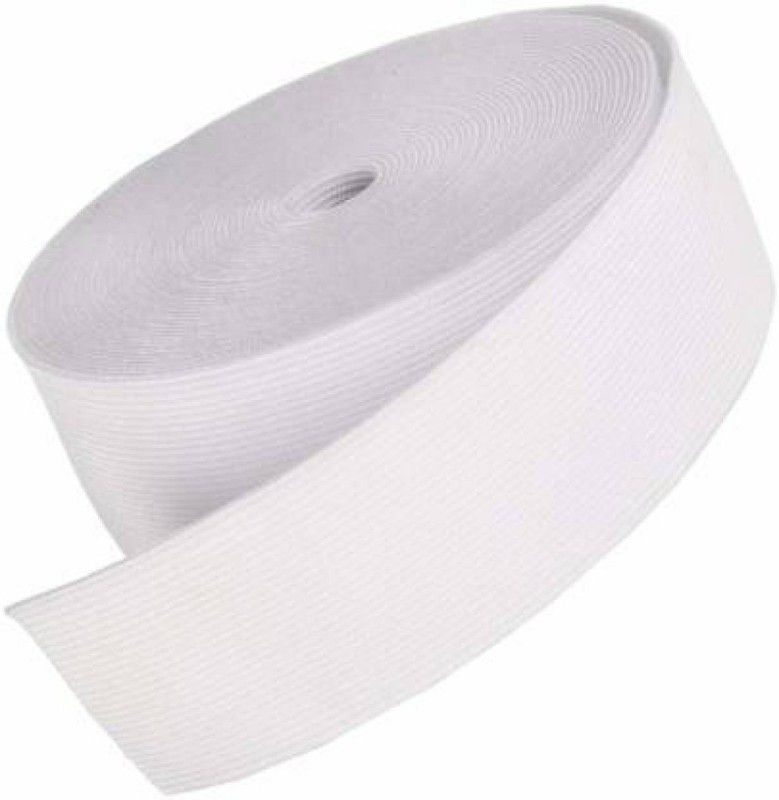 Lucknow Crafts Knitted White Elastic  (25 m)