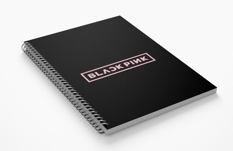 HeartInk Blackpink A5 Note Book Ruled 100 Pages  (Black)