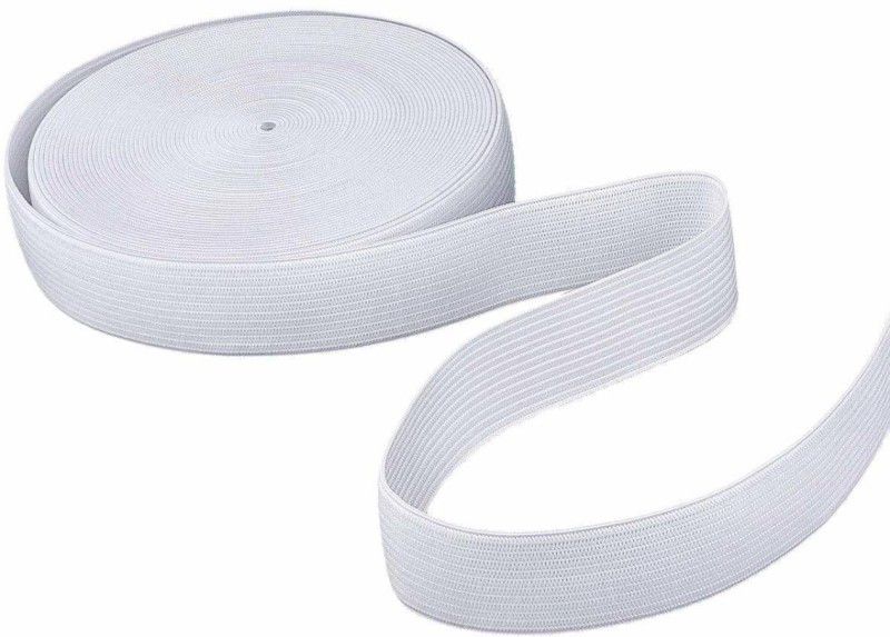 Lucknow Crafts Knitted White Elastic  (15 m)