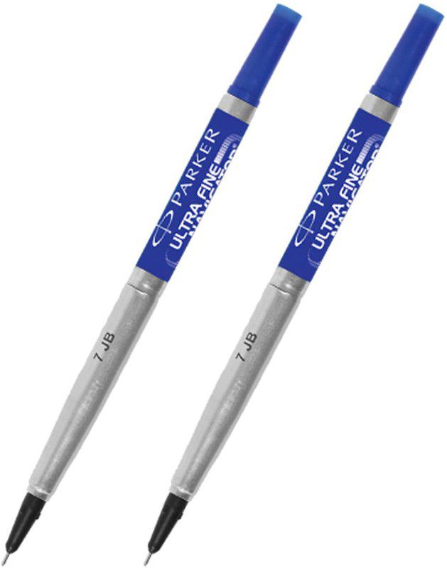 PARKER Ultra Fine Navigator Roller Ball Pen 2 Blue Refills.Fit for Roller pens(0.5 MM ) Refill  (Blue)