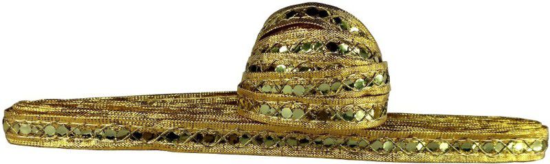 Stylewell CWG0197 (9 Mtr Long) Roll of Golden Gota Patti Embroidery Trim Lace Border (1 Cm Width) for Bridal Dresses Sarees falls Lehengas Suits Decorations Craftwork Designing Material Lace Reel  (Pack of 1)
