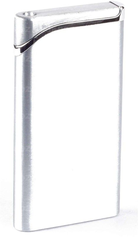 Crokroz Premium Essential Refillable Metal Slim Classy Windproof Jet Flame Outdoor Survival Tool Men's Smoking Pocket Lighter  (Light Grey)