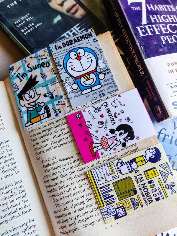 Macro Doraemon themed bookmark Magnetic Bookmark Bookmark  (Kids collection bookmarks, Multicolor)