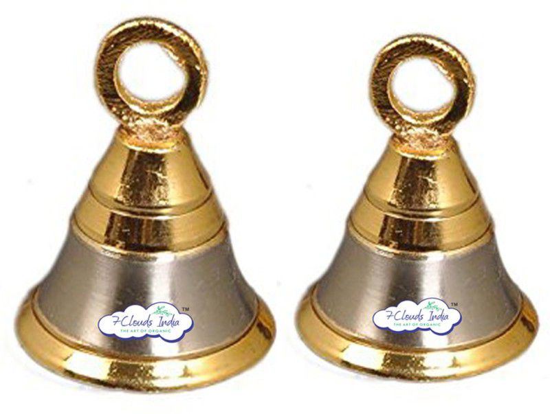 7 CLOUDS INDIA Brass Decorative Bell  (Gold, Pack of 2)