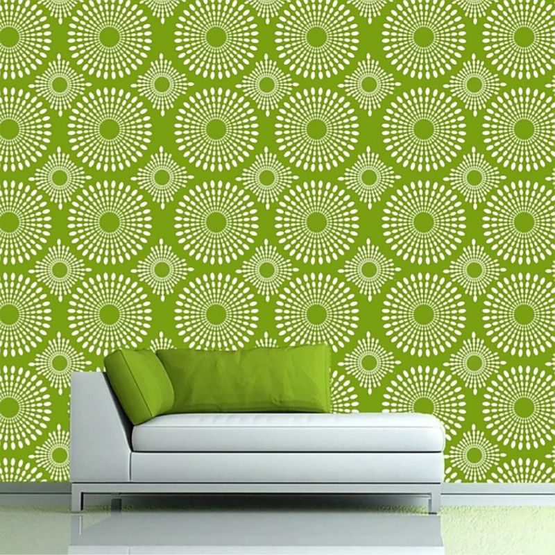Nnk Decor Size: (16 x 24 Inches) Designer Reusable PVC Wall Stencil Painting for Home Decoration AD6160 Wall Stencil Stencil  (Pack of 1, Designer)