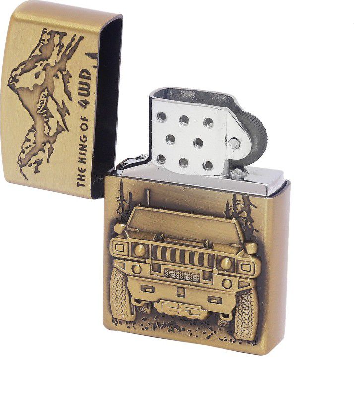Khanak Gift Galary Fancy zippo lighter Travel Mini Cigarette Lighter Pocket Lighter  (Golden)