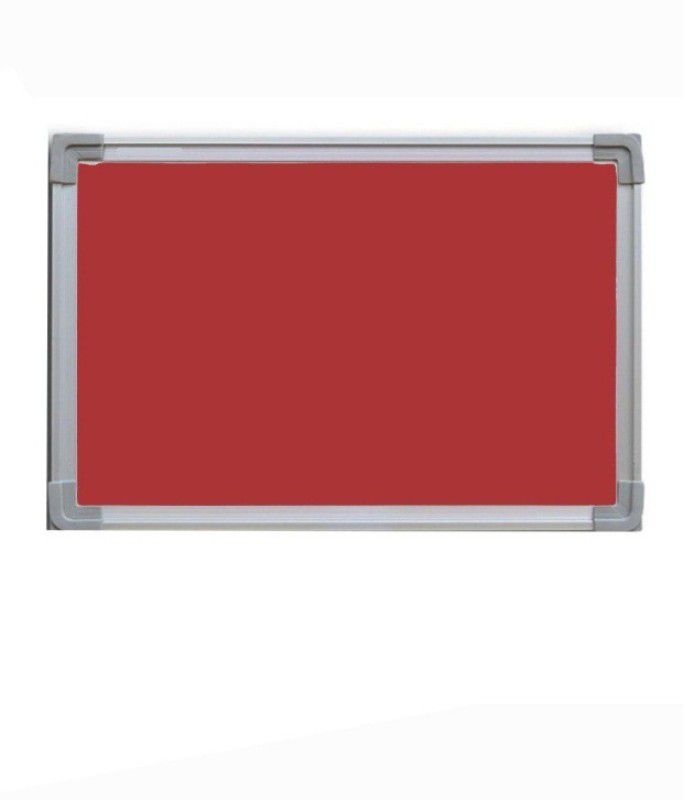 Monika Notice board or Pin up board Red Small 1.5' foot x 1' foot Soft Board Bulletin Board  (Red)