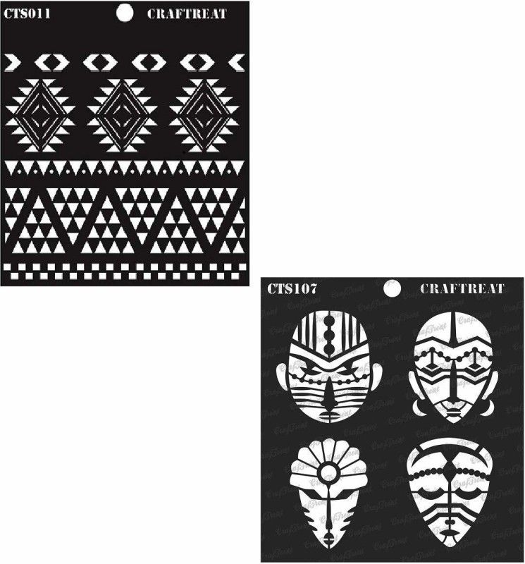 CrafTreat CTS107nCTS011 Congo Mask & Aztec Borders (Size : 6