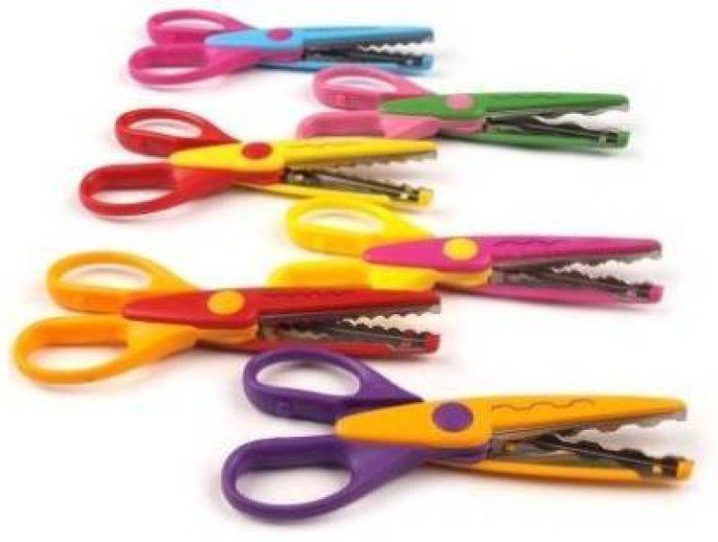 TITIRANGI Set of 6 Zig Zag Scissors (Set of 6, Multicolor) Scissors  (Set of 6, Multicolor)