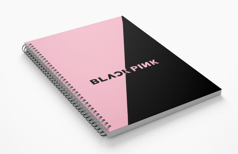 HeartInk Blackpink A5 Note Book Ruled 100 Pages  (Pink, Black)