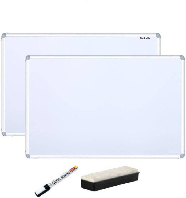 JS MART One Whiteboard reversible, double side Whiteboard Nova 2' feet x 1.5' foot White board  (43 cm x 59 cm)