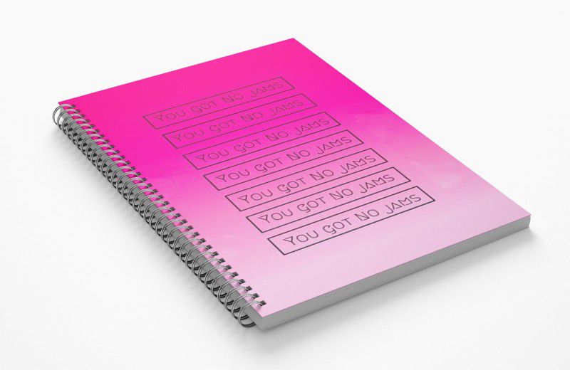 HeartInk BTS Bangtan Boys A5 Note Book Ruled 100 Pages  (Pink)
