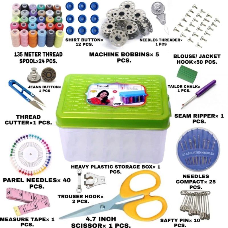 DEUTZIA Sewing Kit Accessories for Travel with Storage Box | Sewing kit for Home Sewing Sewing Kit