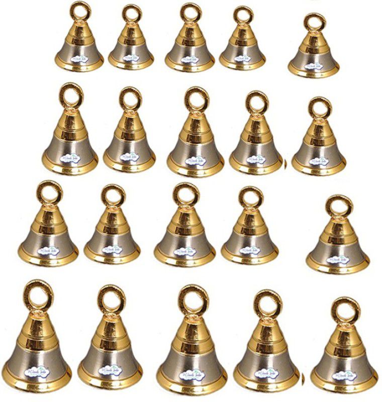 7 CLOUDS INDIA Brass Decorative Bell  (Gold, Silver, Pack of 20)