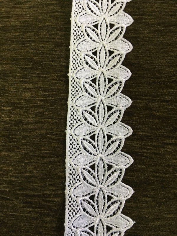 Dasync White Colour, crochet,croshia thread,embroidery designer Lace Border Lace Reel  (Pack of 1)