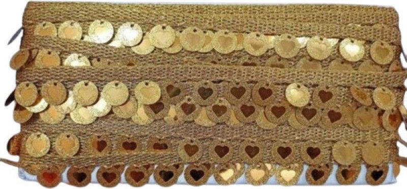 Shyam Diwane Designer Golden Color Lace & Border (Approx 2 Inch Width) Length 8 Metre Lace Reel  (Pack of 1)