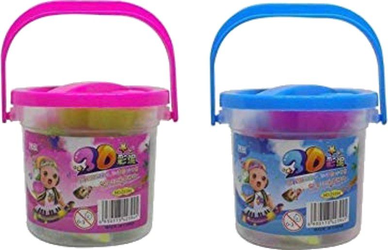Kartual Return Gift For Kids 12 Clay Stick & 1 Mould With Bucket For Art & Craft (2 Pcs) Art Clay  (2 g)