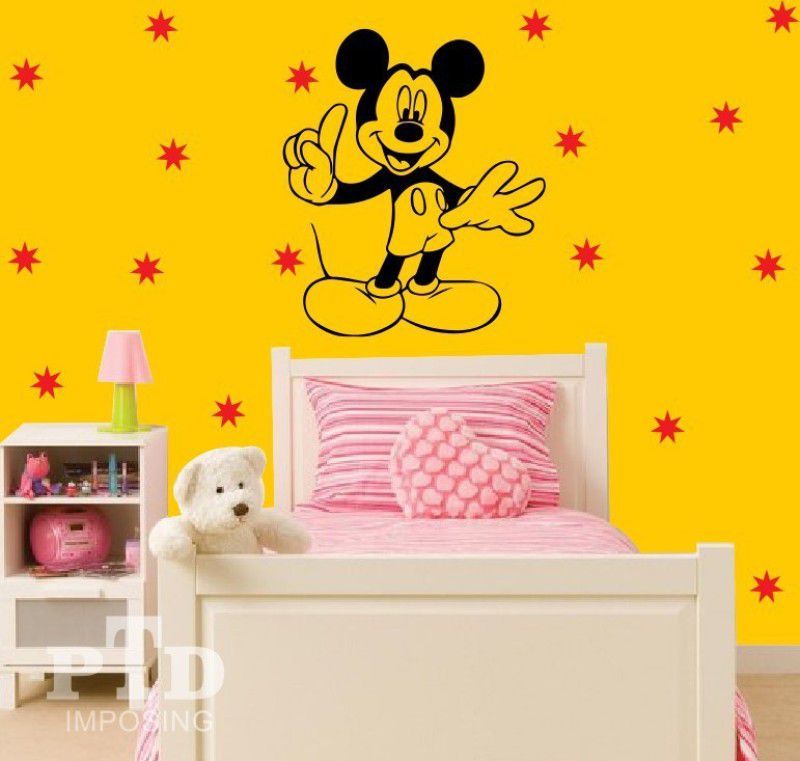 PTD imposing Mickey mouse kids wall painting stencils for home decoration, (Pack of 1), (24 x 20 inch) washable + reuseable Wall stencils Stencil  (Pack of 1, Wall design)