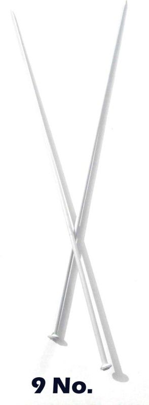 Fashion Traders /Needle Single Point Round Knob Aluminium Set of 9 No (Length 25 cm) Knitting Pin  (Pack of 2)
