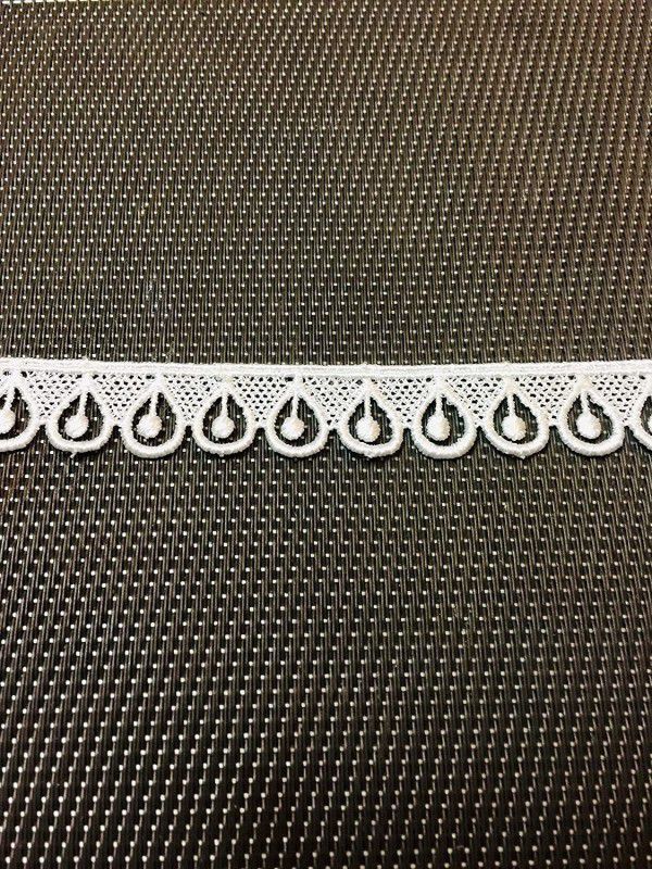 Eerafashionicing Thin White Laces for Dresses Kurti Black Pearl and Beads lace 9 Meter for Dresses, Crafts, Home Decor Lace Reel  (Pack of 1)