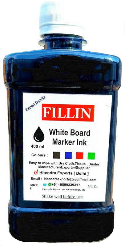 FILLIN White Board Marker INK Pack of 1 400 ml Marker Refill  (Black)