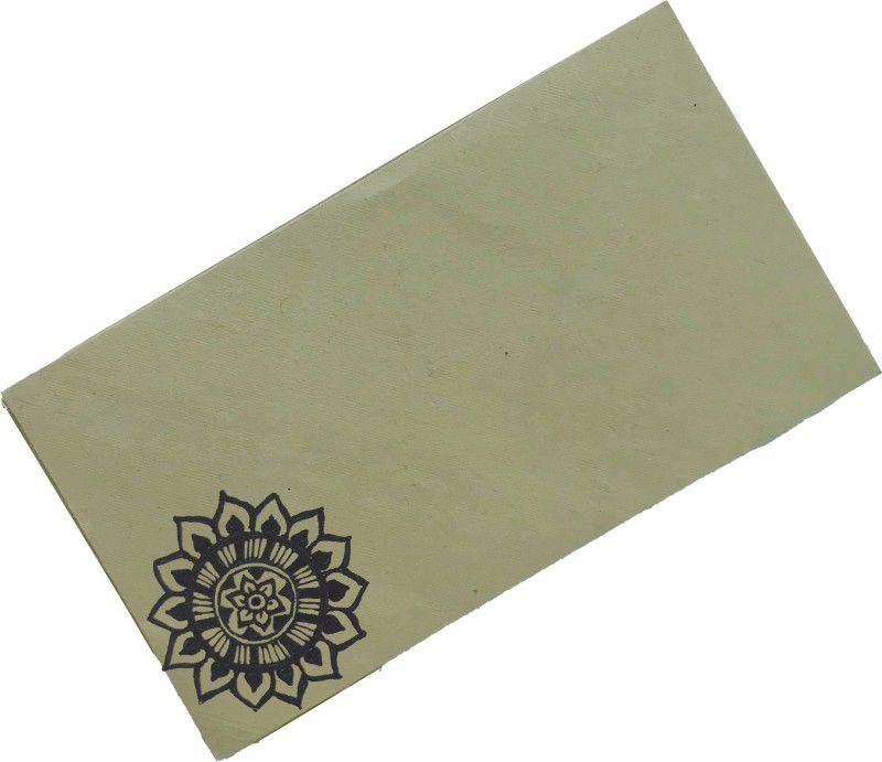 Adi La Chance Cotton Paper Envelopes with Deckle Edge Pack of 12 Recycled Khadi Paper Envelopes  (Pack of 12 Brown)