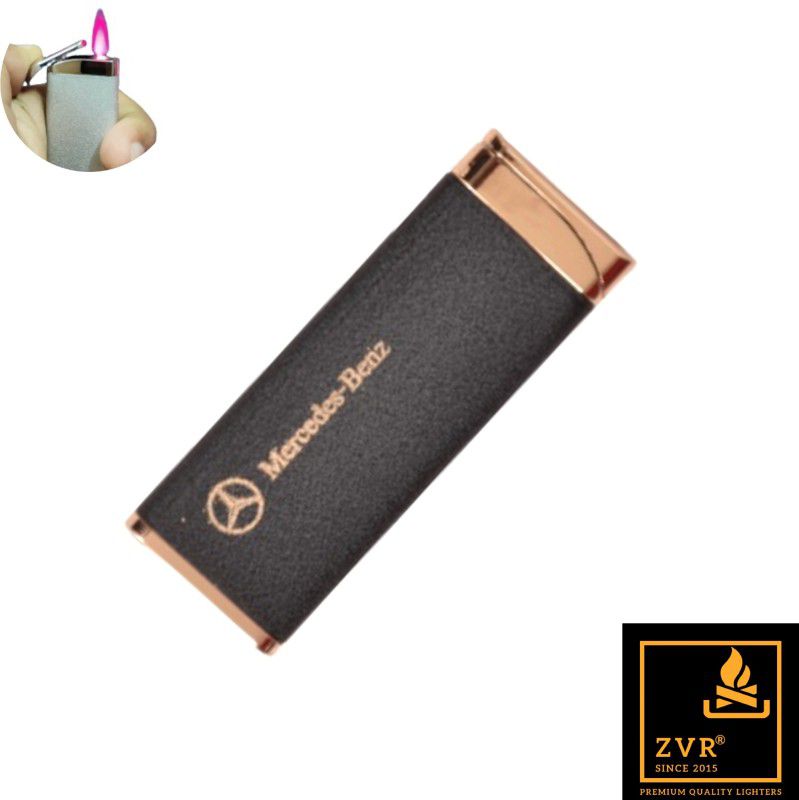 ZVR Premium Cigarette Lighter |Butane Gas Refillale Jet Flame Lighter | Mettalic Finish Windproof Heavy Quality Cigarette Lighter Pocket Lighter  (Black)