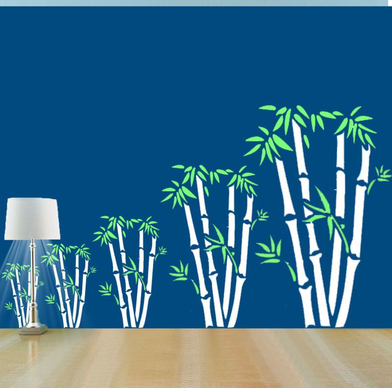 ARandNJ Painting Wall Stencils Pack of 1 (Size:- 16X24 Inch) BOTANICAL PATTERN THEME- Bamboo Art DIY Reusable Design Suitable For Home, Office and Craft Decoration Modern Print Wall Stencil  (Pack of 1, Bamboo Art Design)