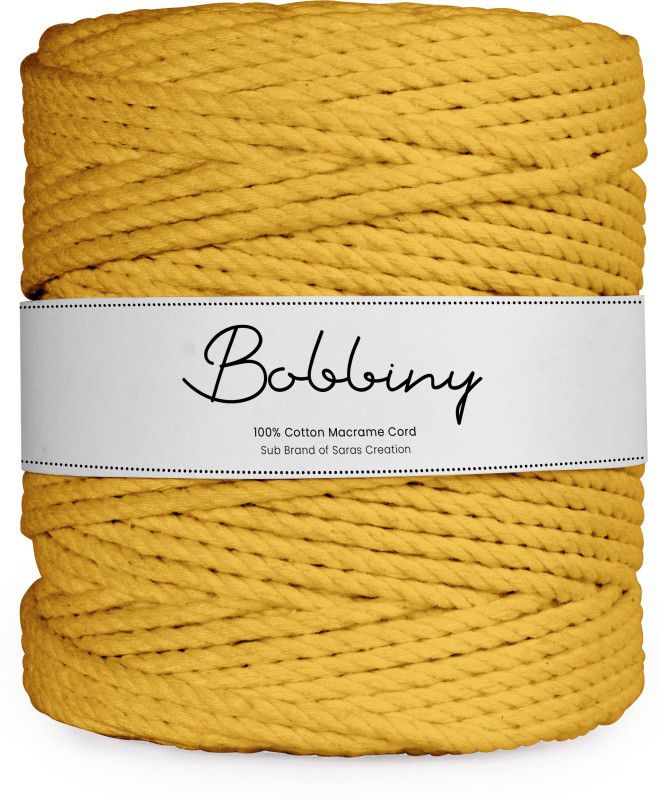 Bobbiny Mango yellow Thread  (100 m Pack of1)