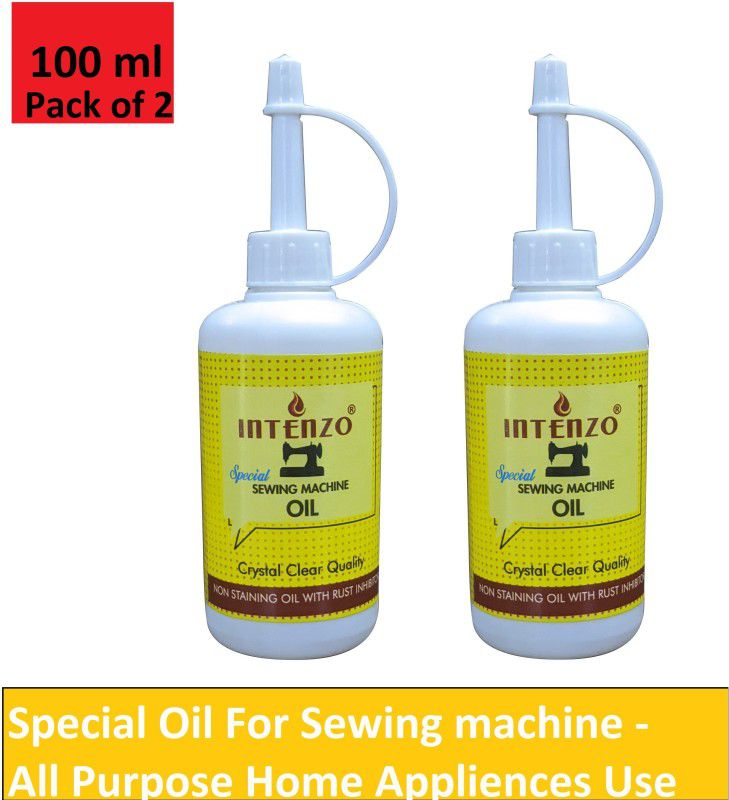 intenzo Special Oil Lubricant For Sewing Machine 100ml All Purpose pack of 2 200 Sewing Machine Oil  (Nozzle)