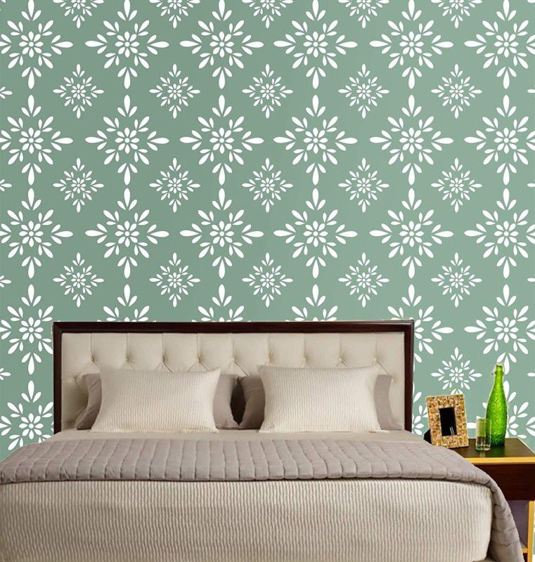 ARandNJ Painting Wall Stencils (Pack of 1, Size:- 16X24 Inch) Floret DIY Reusable Design PATTERN STYLE- 40255 Modern Wall Arts Stencil  (Pack of 1, Beautiful Modern Design)