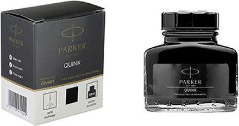 PARKER Black Quink Ink Bottle Ink Bottle  (Black)