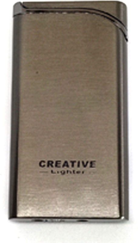 Point Zero Premium Essential Refillable Slim and Sleek Classy Creative Dark Gray Design Butane Gas Windproof Flame Pocket Lighter  (Dark Gray)