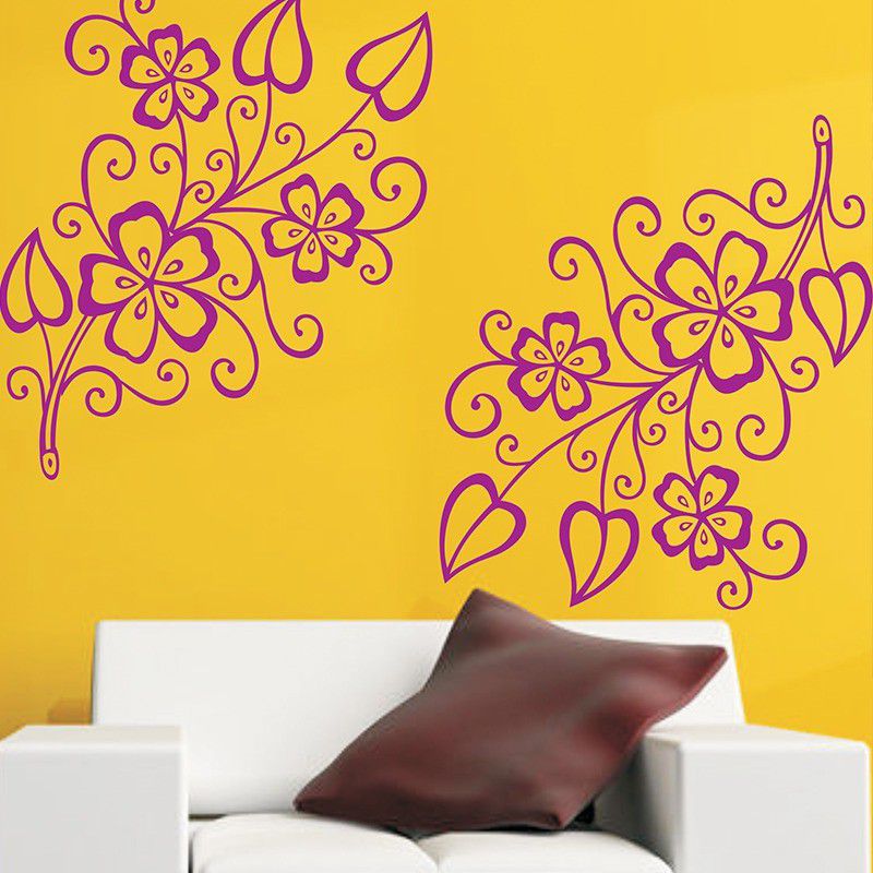 AMAZINGDECOR Size : - 16 " X 24 " Floral Yellowhouse Wall Stencil Wall Stencil Reusable Wall Painting Stencil for Home / office Decoration Wall Stencil (Pack of 1 FLORAL PATTERN ) Wall stencil Stencil  (Pack of 1, FLORAL PATTERN)