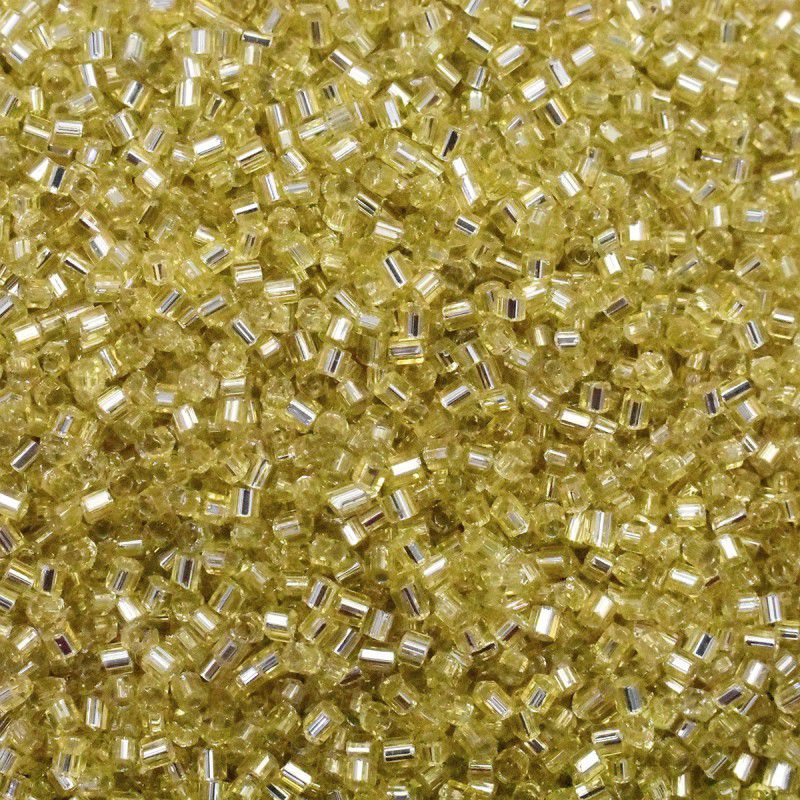EmbroideryMaterial.com 10/0 Preciosa Hexagon 2 Cut Glass Beads Sparkle Inside Color Finish in Gold Colour 2MM -100 Grams -8,100 Bead, Gold Beads  (100 g)