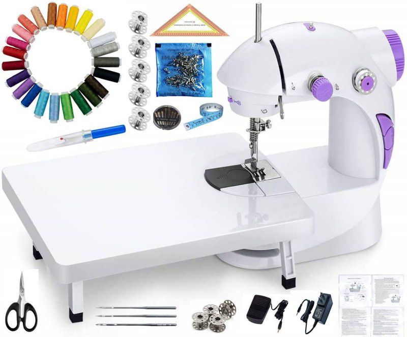 appigo Mini Silai Machine | Tailoring Machine with Table And Sewing Kit Set Sewing Kit