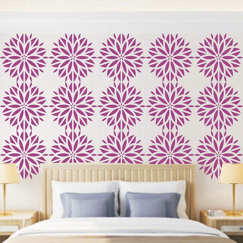 AMAZINGDECOR Figured Flower Beauty Wall Stencil Reusable DIY Wall Stencil Painting for Home / Office Decoration Stencil Wall Stencil Stencil (Pack of 1 FLORAL PATTERN ) Wall stencil Stencil  (Pack of 1, Floral)