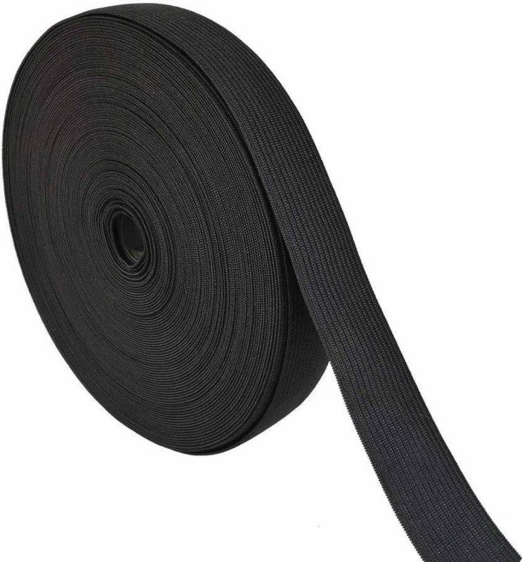 Lucknow Crafts Knitted Black Elastic  (25 m)