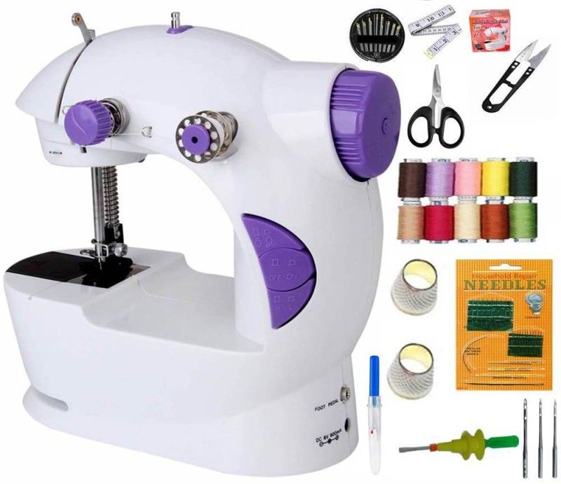 appigo Mini Sewing Machine for Home Tailoring with Foot-Pedal, Adapter Sewing Kit