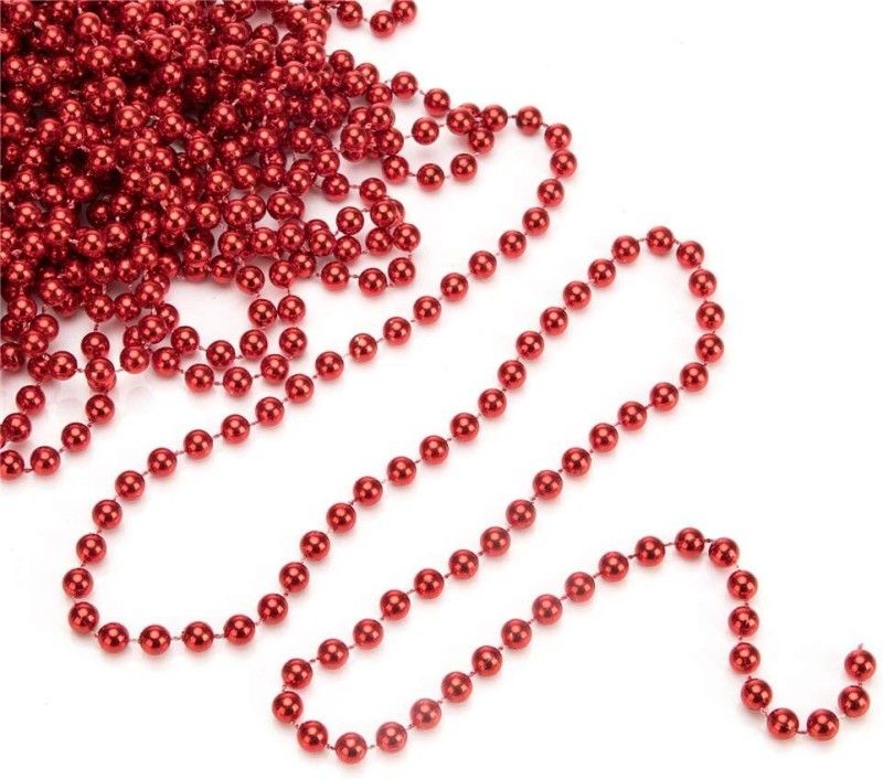 Satyam Kraft 5 meter Red Moti for Art and Craft, DIY, Necklace Multiuse (8mm) Red Beads  (135 g)