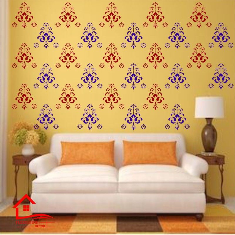 FLEXISHINE DECOR Beautiful Design Wall Design Stencil For Wall Painting (16 inch x 24 inch) for Home Wall Decoration ? Suitable for Room Decor, Ceiling, Craft and Floors Stencil  (Pack of 1, Paint Home Decor)