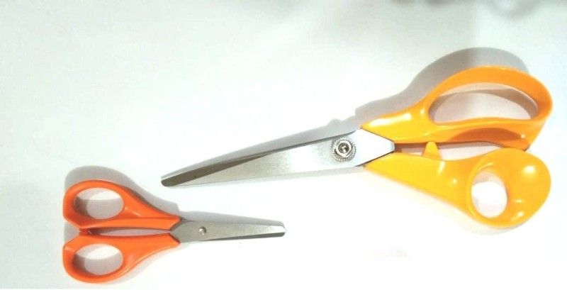 Craftwings Home Scissor 216mm + 108mm Scissors  (Set of 2, Multicolor)