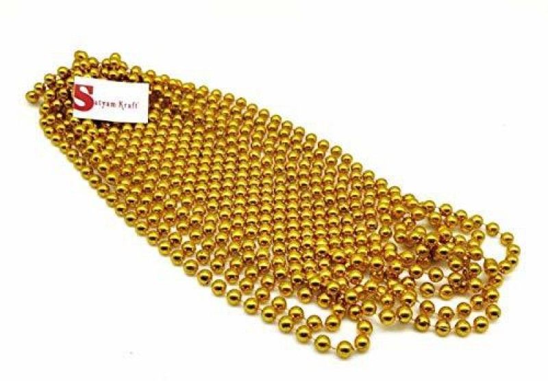 Satyam Kraft 5 Meter Gold Moti For Arts and Craft, DIY, Necklace Decoration (8mm) Gold Beads  (135 g)
