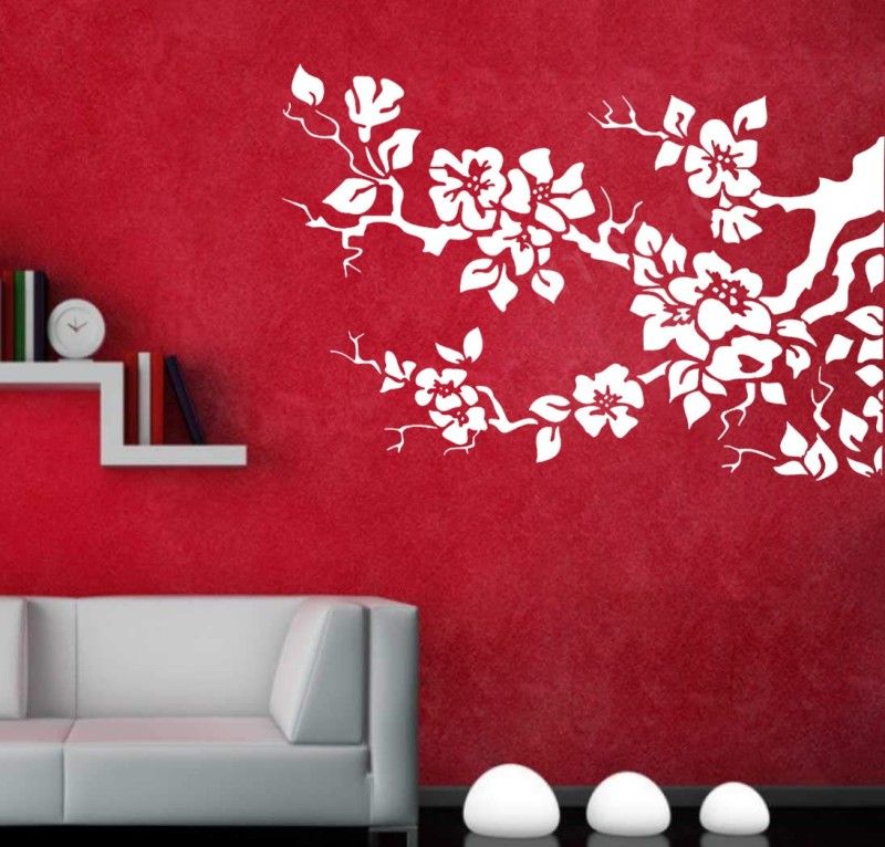 RDMDECOR Size : ( 16-inch x 24-inch) Spring Blossom Reusable DIY Wall Stencil for Home Decoration stencil Stencil  (Pack of 1, Blossom)