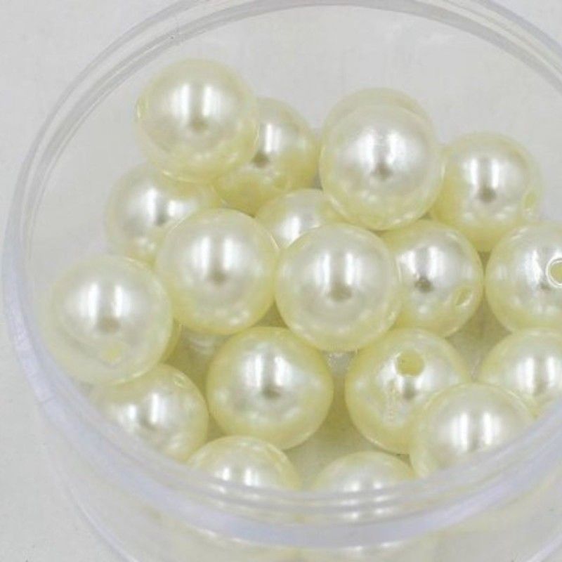 Satyam Kraft Moti (off-White) (12 mm) 300 PCS Pearl Crafts Artificial Pearl DIY Craft kit, Craft Material off-white Beads  (300 g)