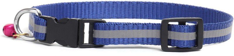 WIGGLE TWIDDLE Blue Solid Reflective Dog Collar Dog Everyday Collar  (Small, Blue)